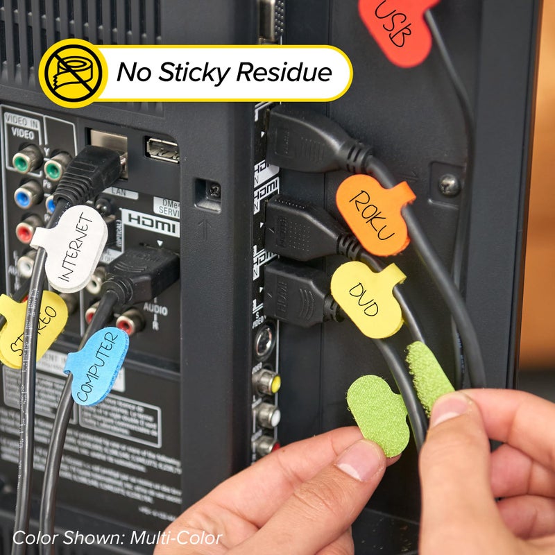 Wrap-It Storage Cable Labels by Wrap-It Storage, Regular, White (36 Pack) - Write On Cord Labels, Wire Labels, Cable Tags and Wire Tags for Cable Management and Electronics, Computers. Great Stocking Stuffer - Image 5